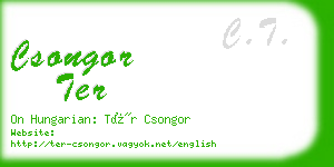 csongor ter business card